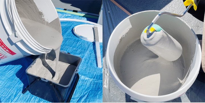 EF水性ウレタン防水材ミズハ 75〜100平米セット 1液水性ウレタン防水塗料 屋上 ベランダ DIY 塗料、塗装